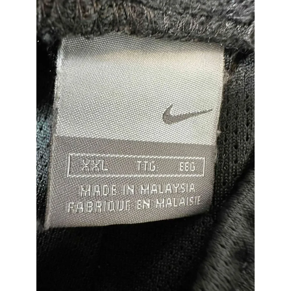 Nike Pants Mens Size XXL Black Unisex Green Side Stripe Elastic Waistband